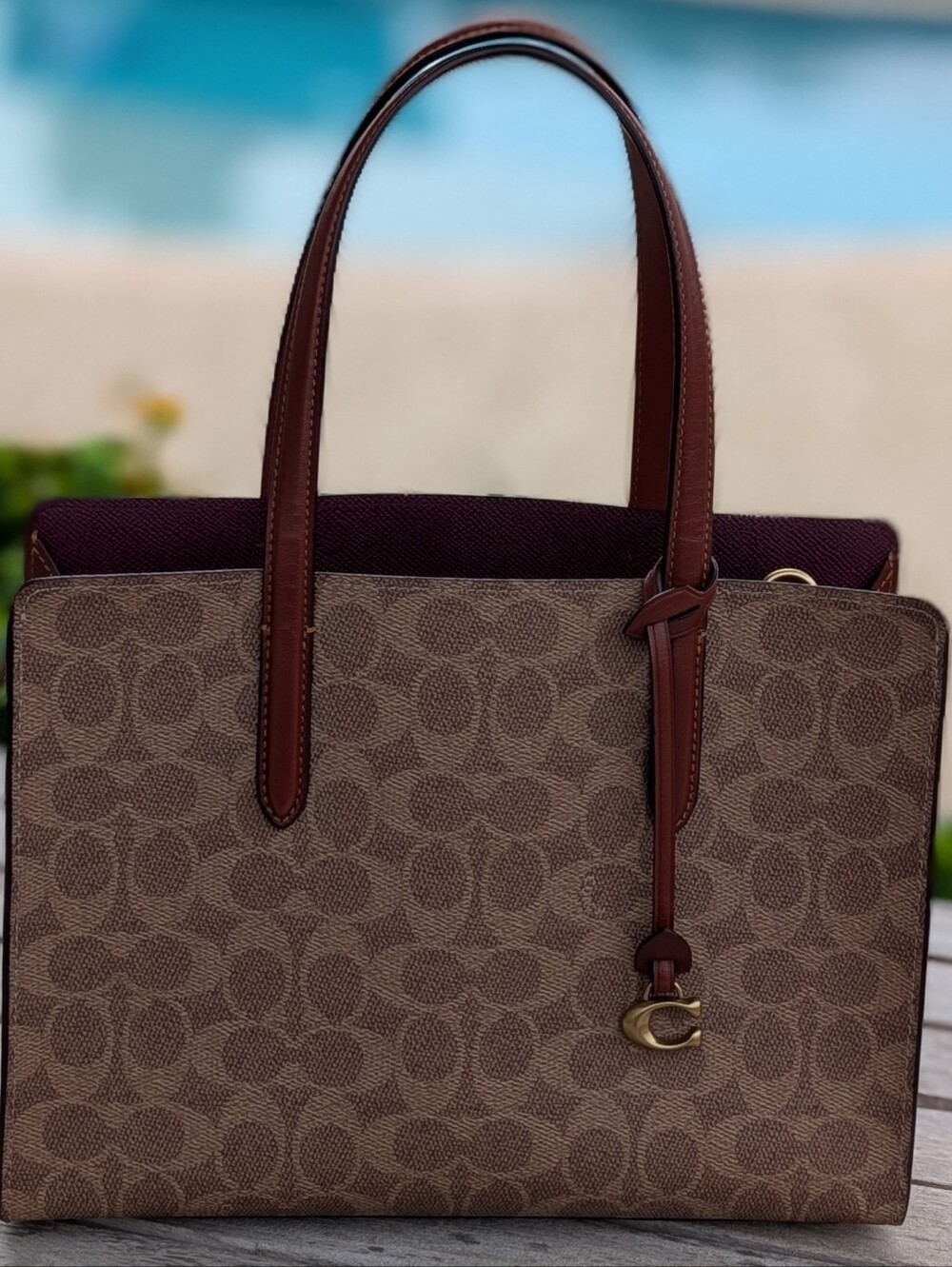 Coach Designer-Style Brown Signature Tote Bag